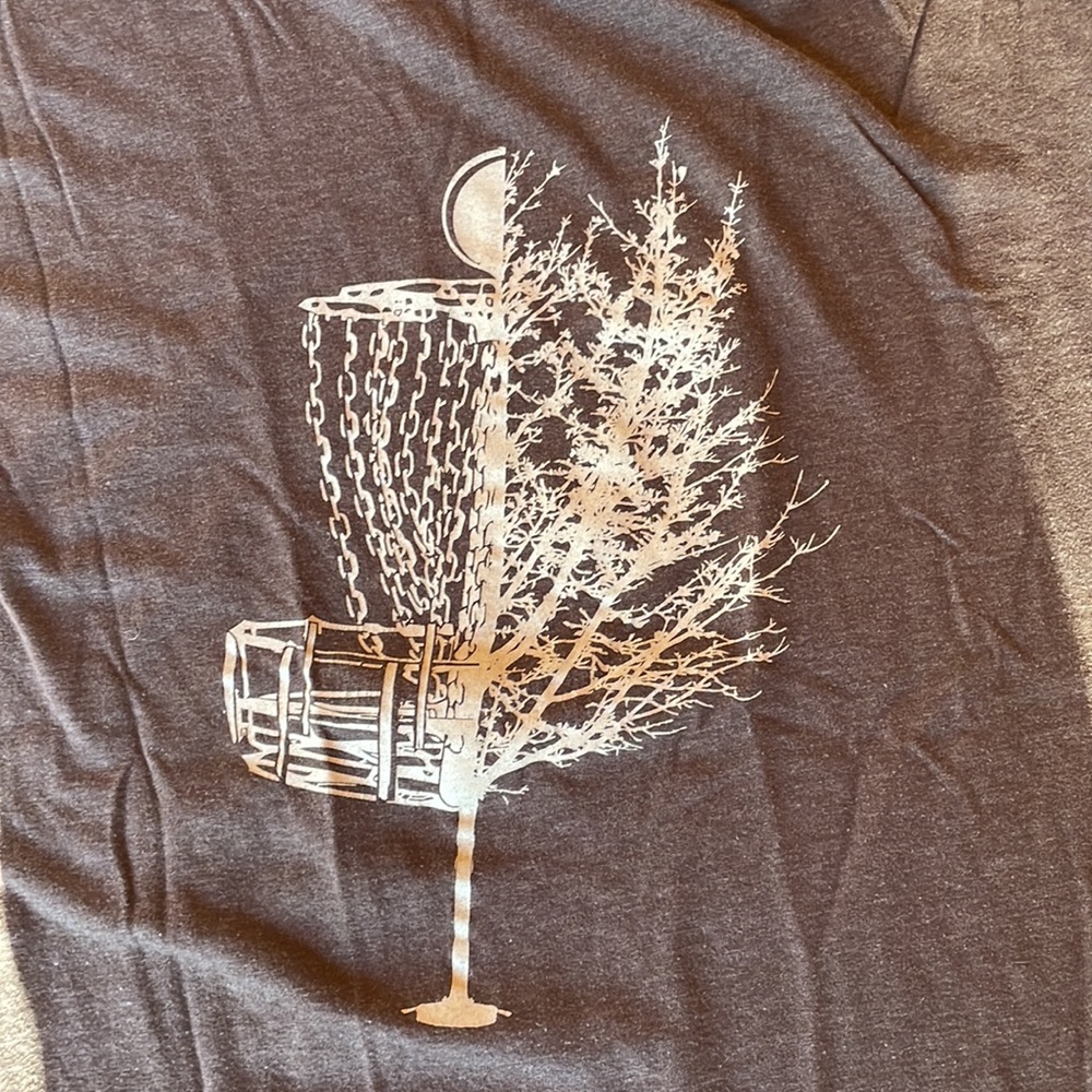 🌳 Disc Golf/Tree Brown Tee L - Picture 2 of 7
